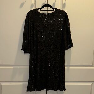 Elegant Black Sequin Dress